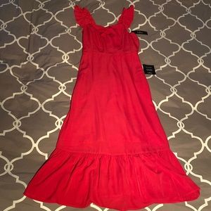 Lulus “Forever My Sweetheart” ruffled midi dress - NWT